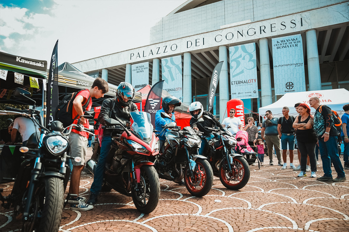 Eternal-City-News-13 Demo ride moto Kawasaki a Roma all'evento Eternal City Motorcycle Show