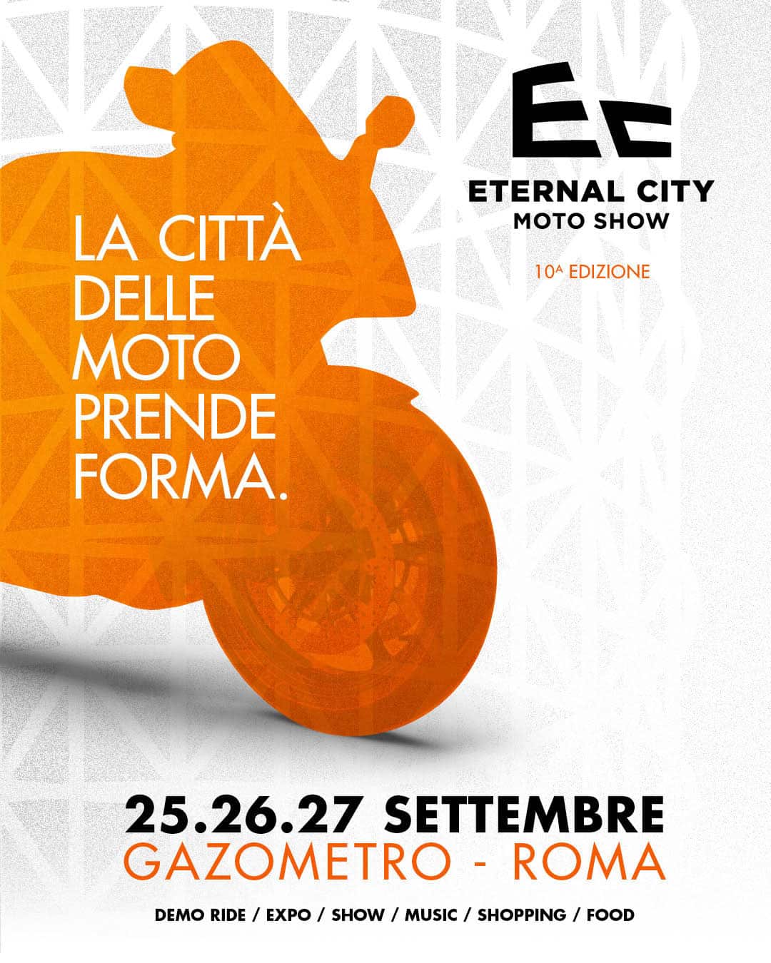 Eternal City Moto Show dal 25 al 27 settembre 2026 al Gazometro di Roma Ostiense